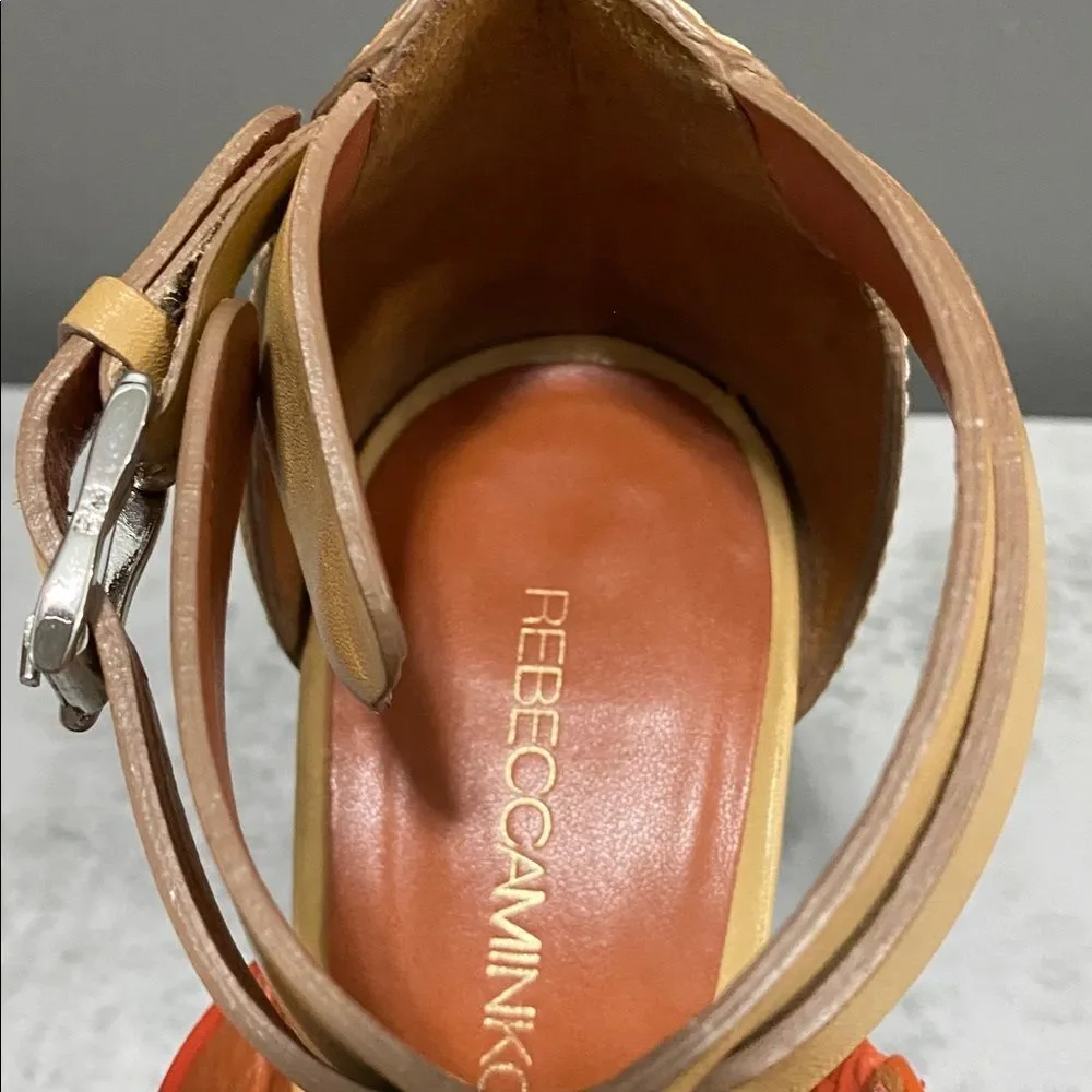 Rebecca Minkoff Double Strap Block Heel Open Toe Sandals/Heels Size 7